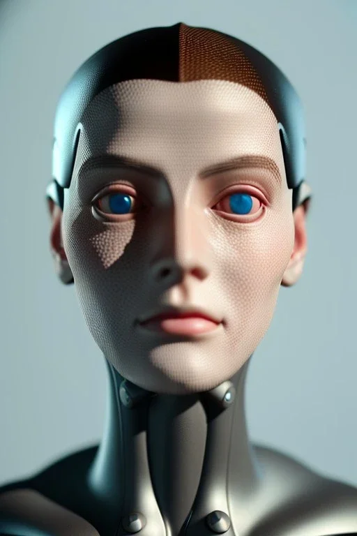 complex 3d render ultra detailed of a beautiful porcelain profile woman android face, cyborg, robotic parts, 150 mm, beautiful studio soft light, rim light, vibrant details, luxurious cyberpunk, lace, hyperrealistic, anatomical, facial muscles, cable electric wires, microchip, elegant, beautiful background, octane render, H.R. Giger style, 8k