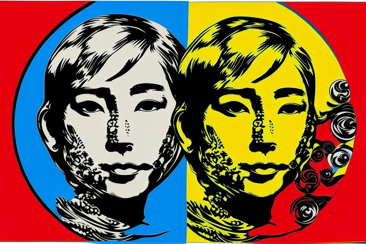 ying yang the style of warhol