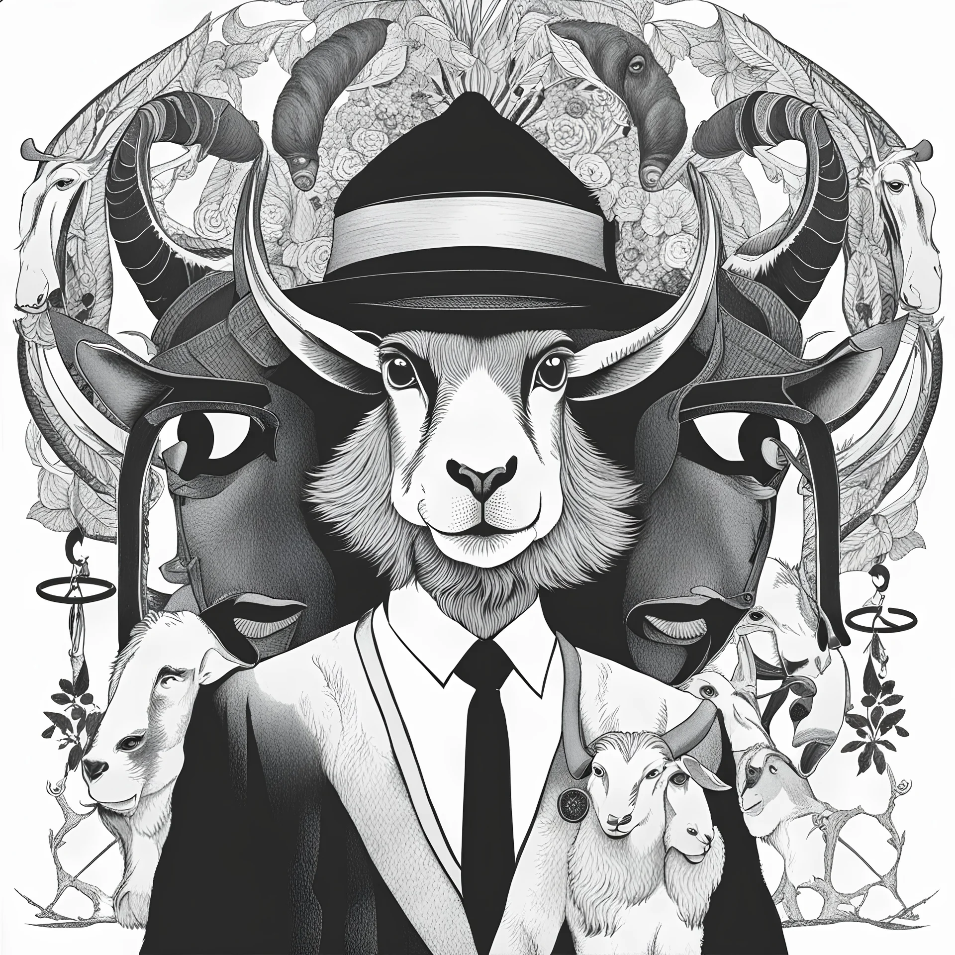 Man with goat eyes