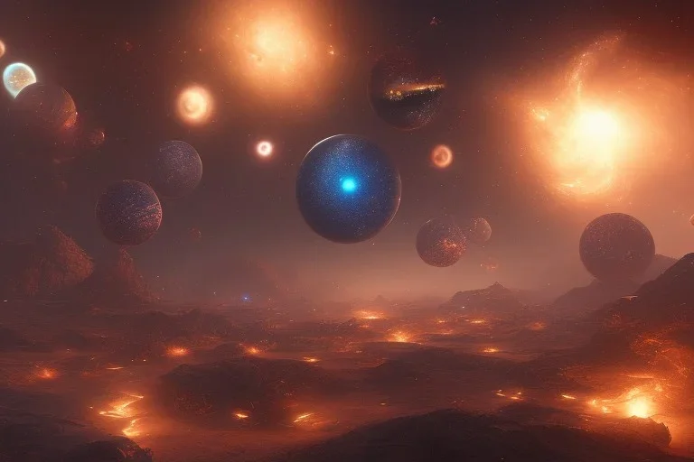 galactic super core full of stars planets swirling gasses, 3d octane render, steampunk, mysterious grandeur, african scene, high detail