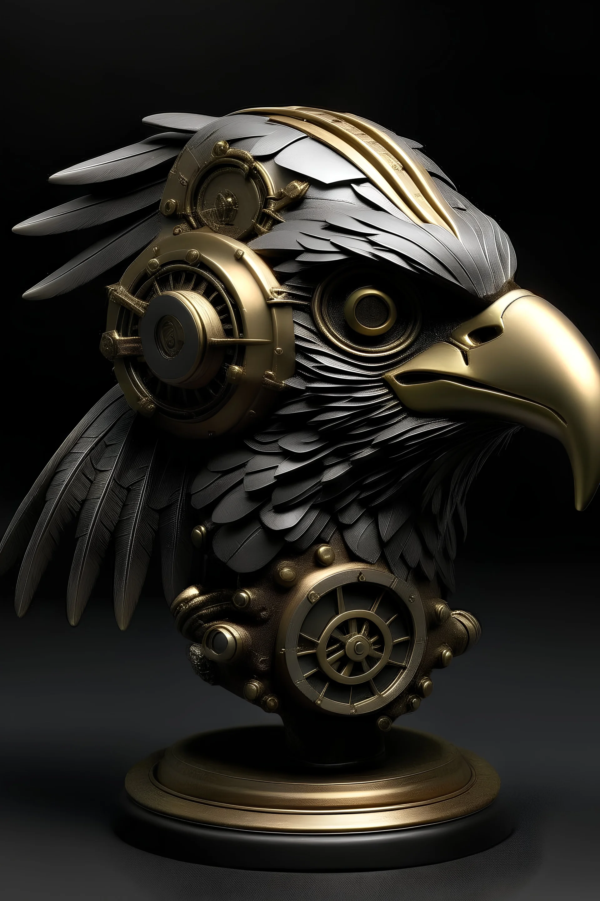 steampunk eagle head