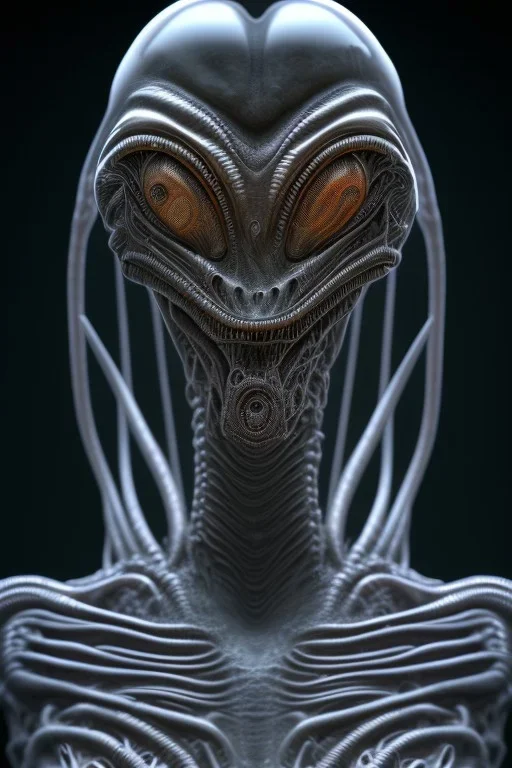 aliens, face, 8k, finely detailed, photo realistic, HR Giger style