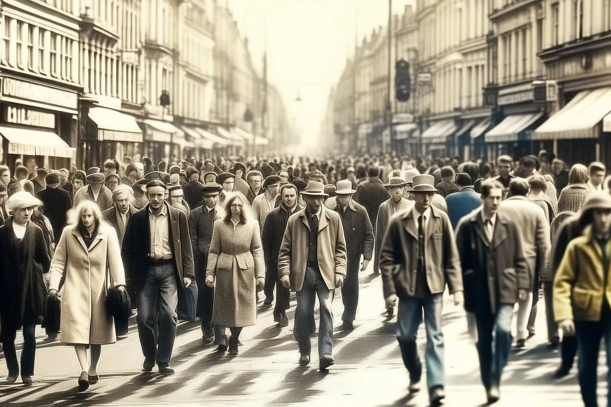 personas en la calle. fotografía real