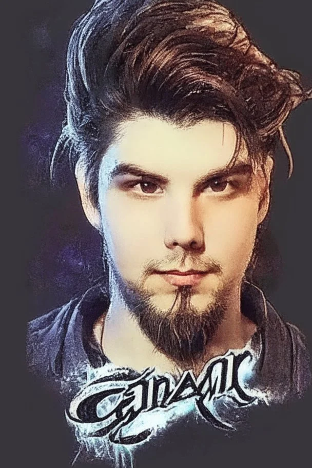 male gamer logo portrait attractive fantasy