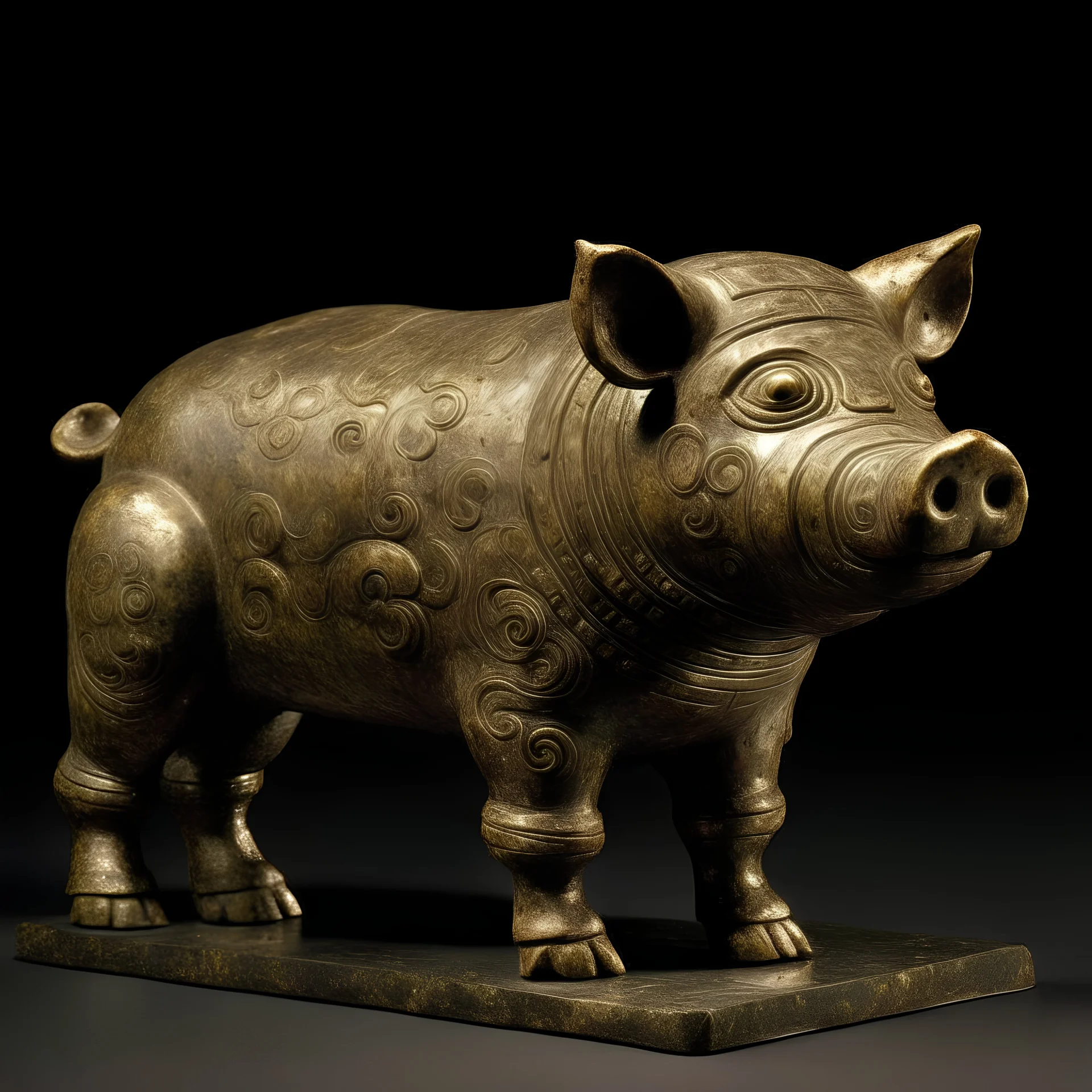 a statuette of a pig cult