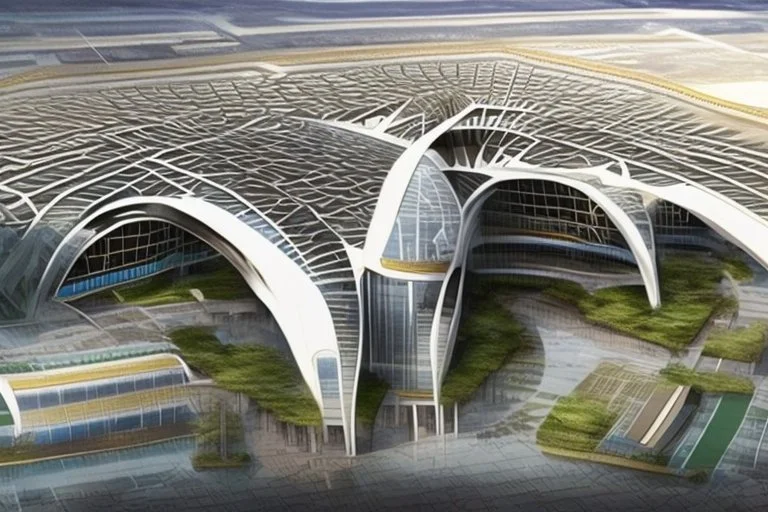 Worlds best building design for a an airport. Unique and brilliant architectural design similar to Taj mahal.