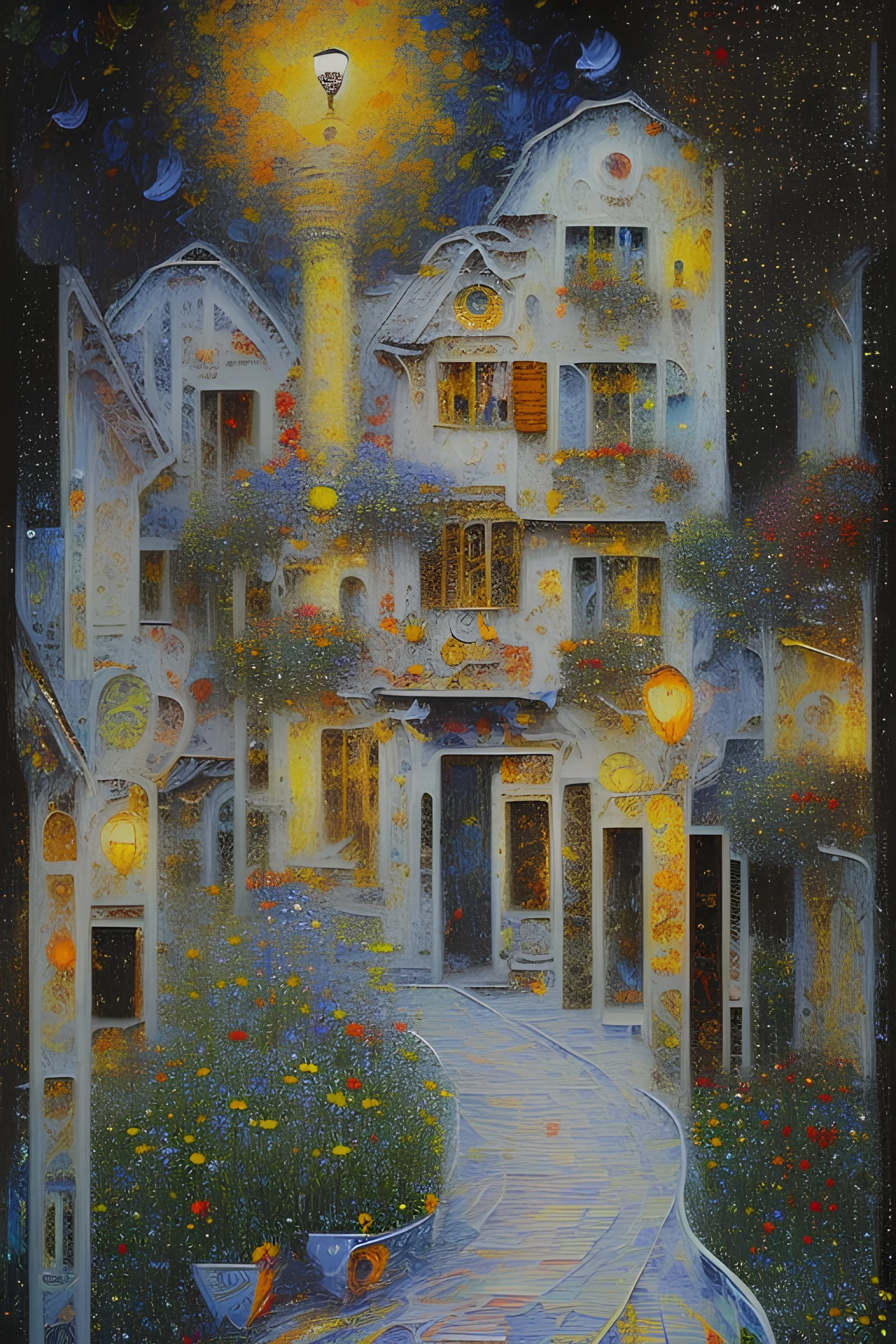 romantic-impressionism expressionist style oil painting,-impressionist impasto acrylic painting, thick layers of black textured paint,ultra reality,bright colors,8k,thick white paint,silver and white,Free will is a black herring; Klimt; Hundertwasser; controversial; stupendous; transcendent,; face of Angelina Jolie cut into four squares meaning for seasons; green spring, blue hot summer, yellow autumn with falling leaves and white winter with snowfall