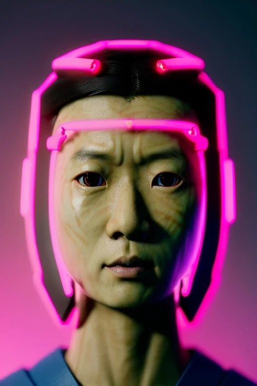 portrait, Asian cyborg woman, samurai warrior :: symmetry photography, cyberpunk style, cyborg eyes, pink hair, wires conveying, perfect eyes, samurai helmet, tiger mask, black samurai army, katana, japanese traditional ornaments, pink, white, black, glow eyes, cinematic, Ultra realistic, dark scene, soft color, highly detailed, unreal engine 5, RTX, ultra detail, 3d, finely drawn, high definition.