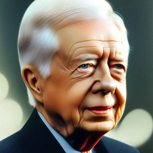 jimmy carter's face built with legos