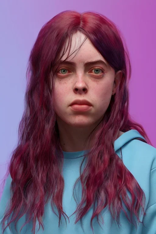 Billie Eilish, in shorts, photorealistic, 8k