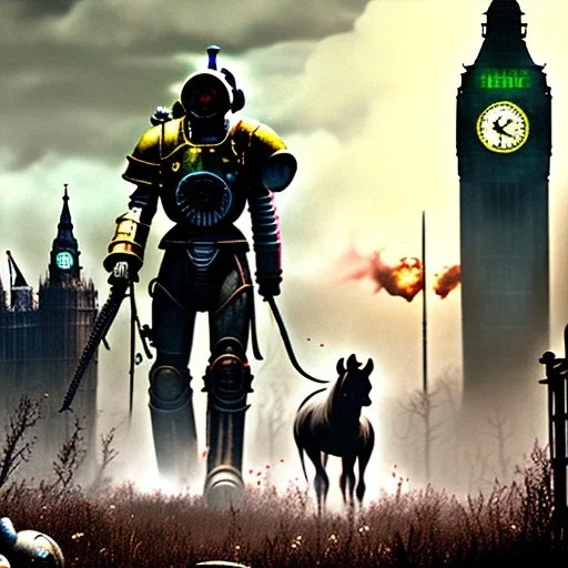 fallout 4, london city at the time of jack the ripper, horses