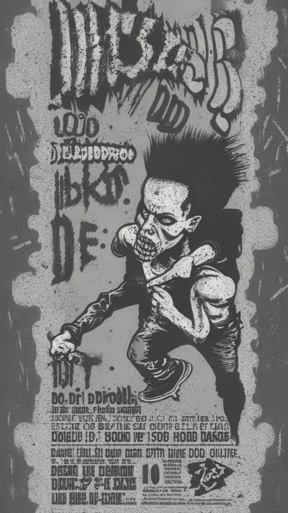 old school hardcore punk flyer