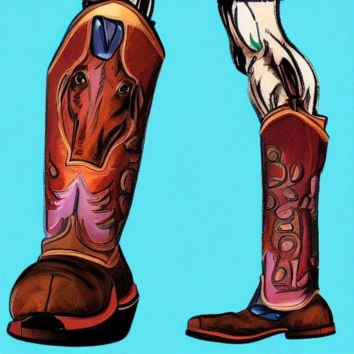 horse with dog mouth wearing cowboy boots with john cena on its back photorealistic style