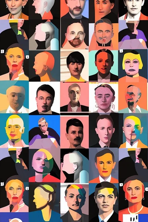 Portrait of powerful queer politicians abstract