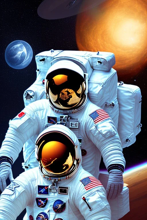 An astronaut is sitting wide legs on a ball, side view, nearly falling off, arms in the air,.looking frightened