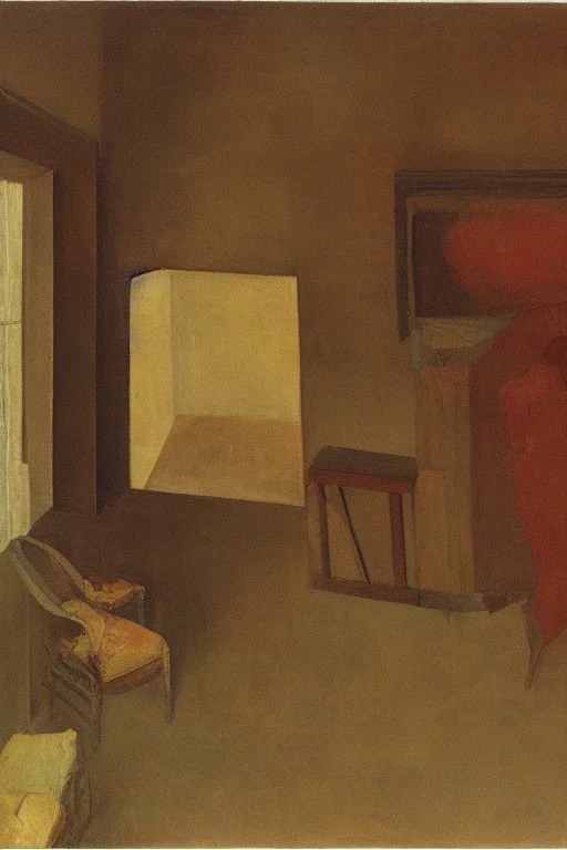 a chimera in a liminal room depicted by balthus