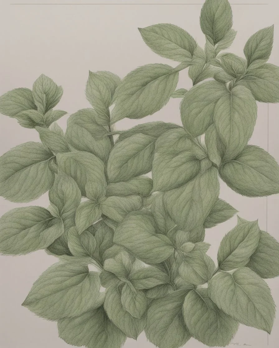 Drawing entitled Aromatic Mint Journey