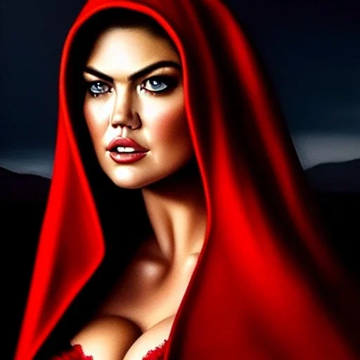 Ultra detailed fullbody Portrait in oil on canvas of kate upton as busty Red Riding Hood wearing minimal skintight suit,intense stare,wearing tight corset,extremely detailed digital painting, extremely detailed face,crystal clear Big eyes, mystical colors ,perfectly centered image, ,perfect composition, rim light, beautiful lighting,masterpiece,16k, stunning scene, raytracing, anatomically correct, in the style of robert e howard and Ken Kelley and Ohrai Noriyoshi and Simon Bisley