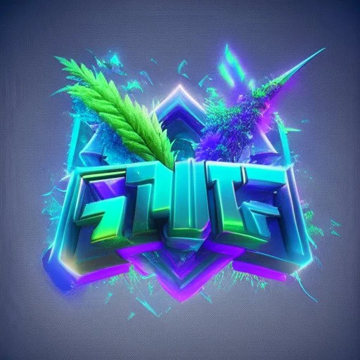 Fortnite logo holographic weed streammer