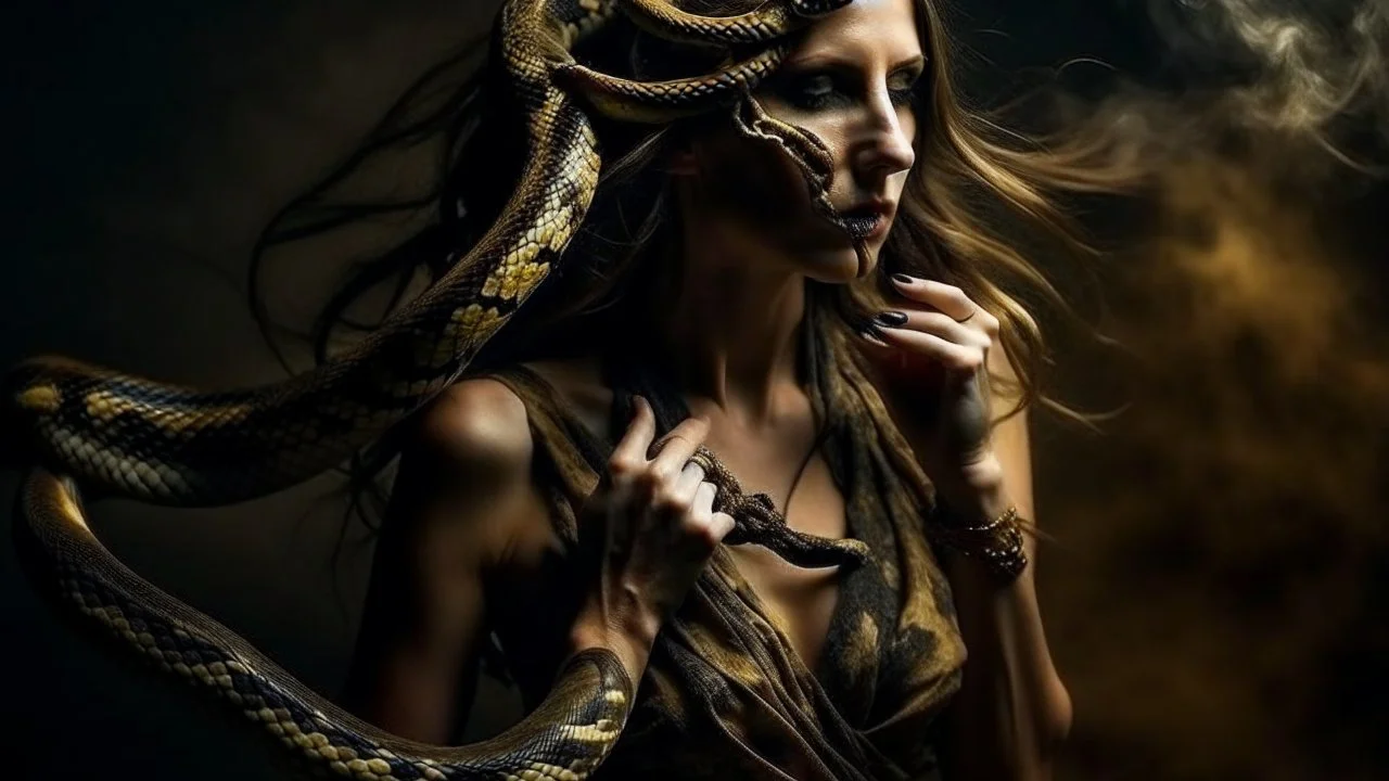 The Snake Dancer: A woman with the ability to turn into a snake.