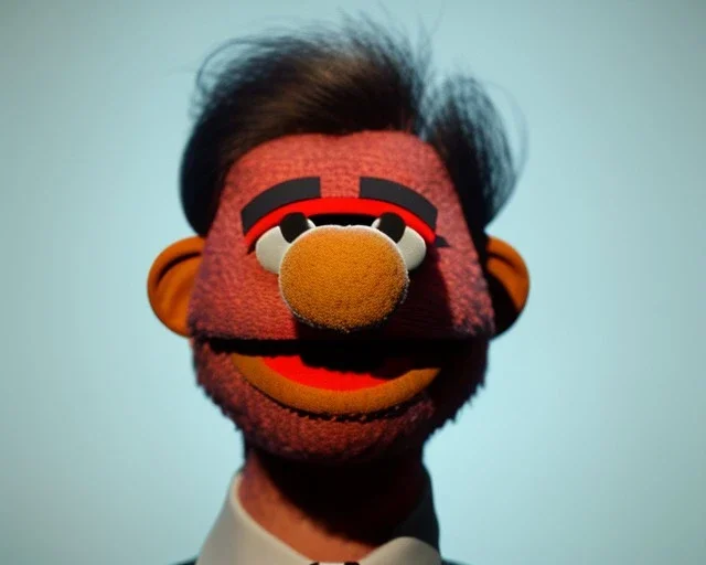 muppet head with body detective man, realistic photo, concept art, retro style, smooth, unreal engine 5, god lights, ray tracing, RTX, lumen lighting, ultra detail, volumetric lighting, 3d.