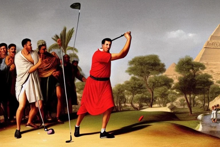 Julius caesar playing golf in egypt