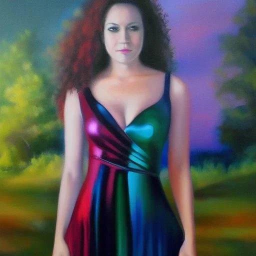 Full body portrait, painting, medium shot lady Celtic