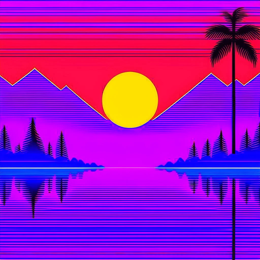 synthwave sunset