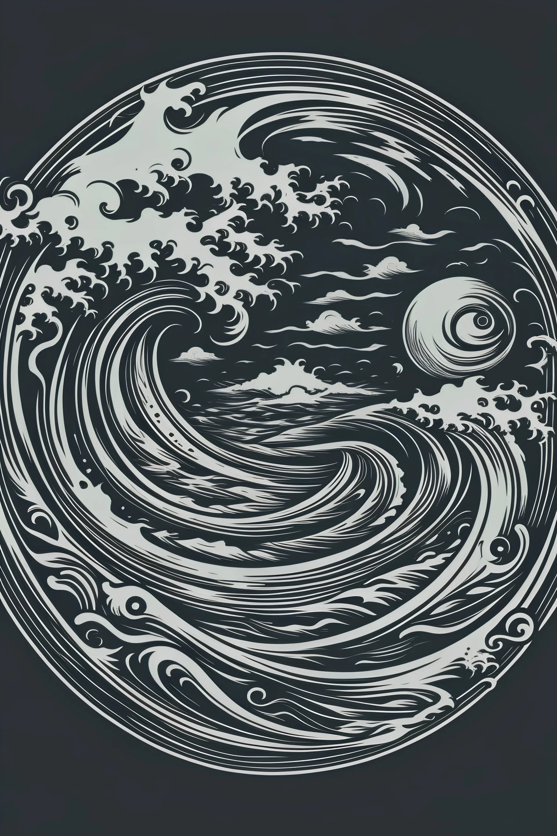 Hurricane design for silk screen