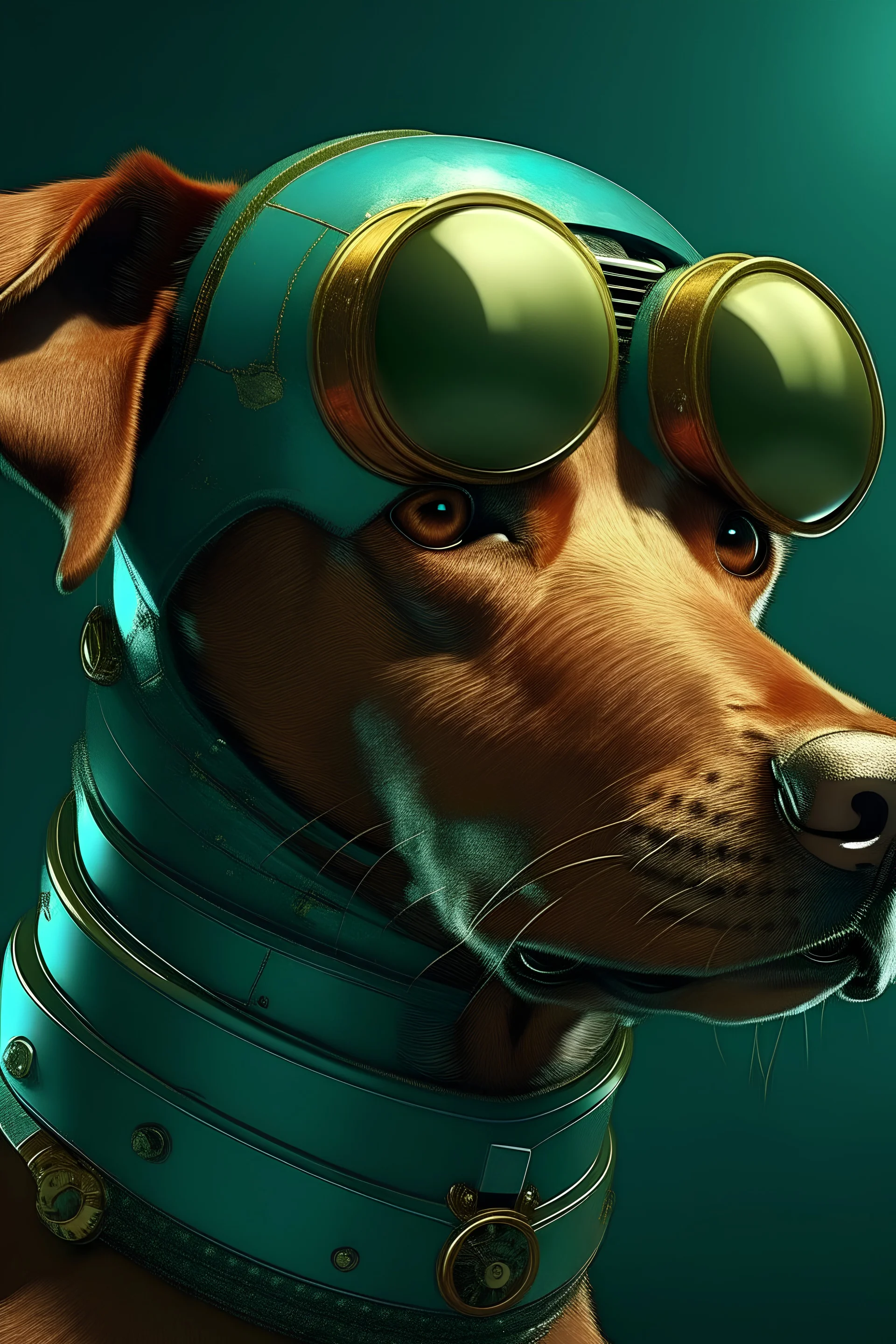 retrofuturistic dog