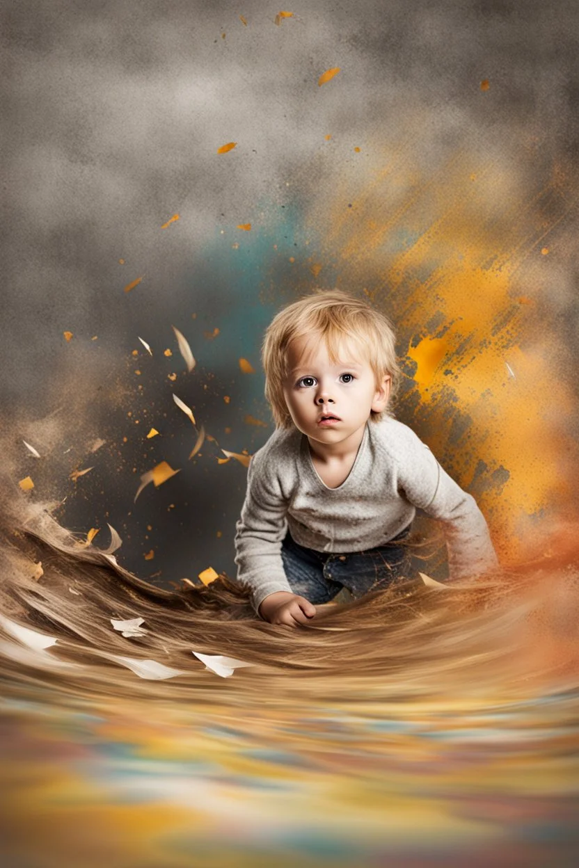 Abstract image of a child's innocence destroyed