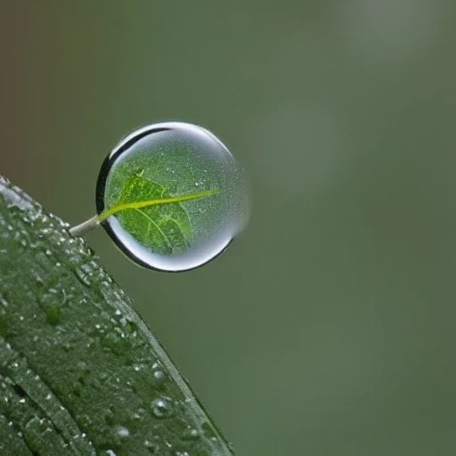 Looking through a raindrop