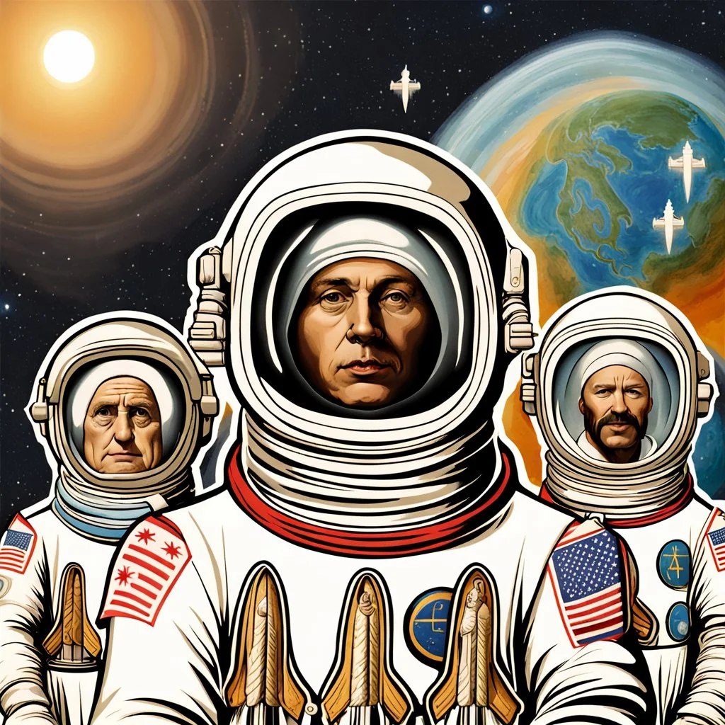 Catholic saints as astronauts