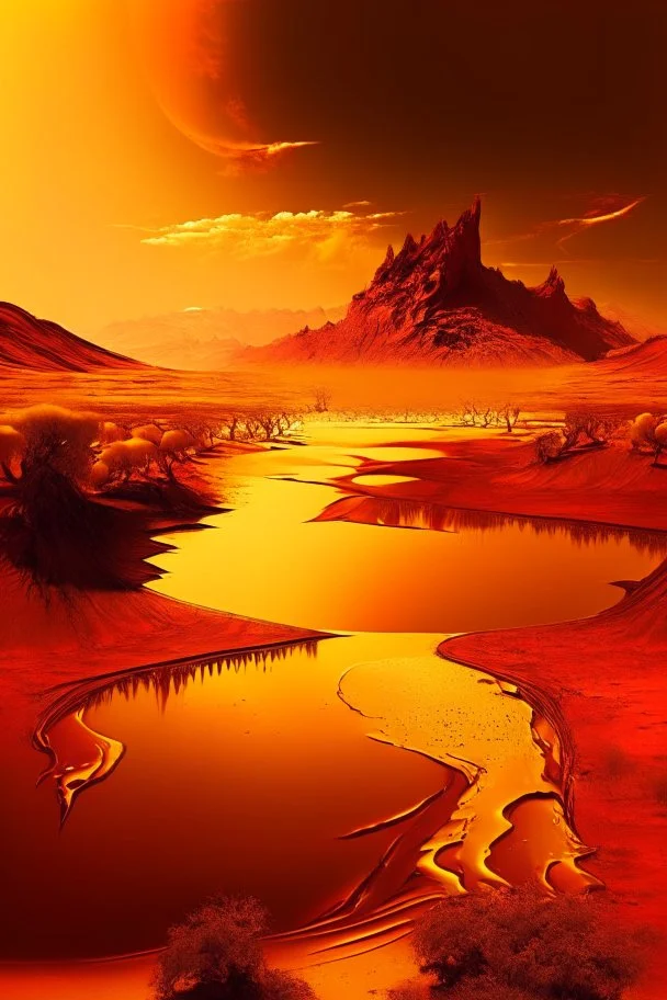 golden bloody landscape