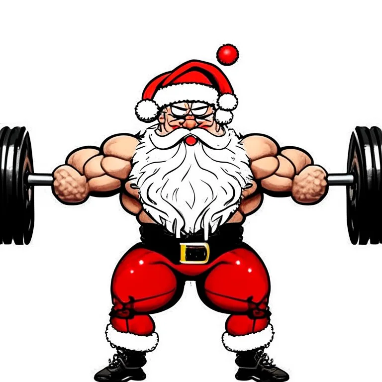 Strong santa illustration