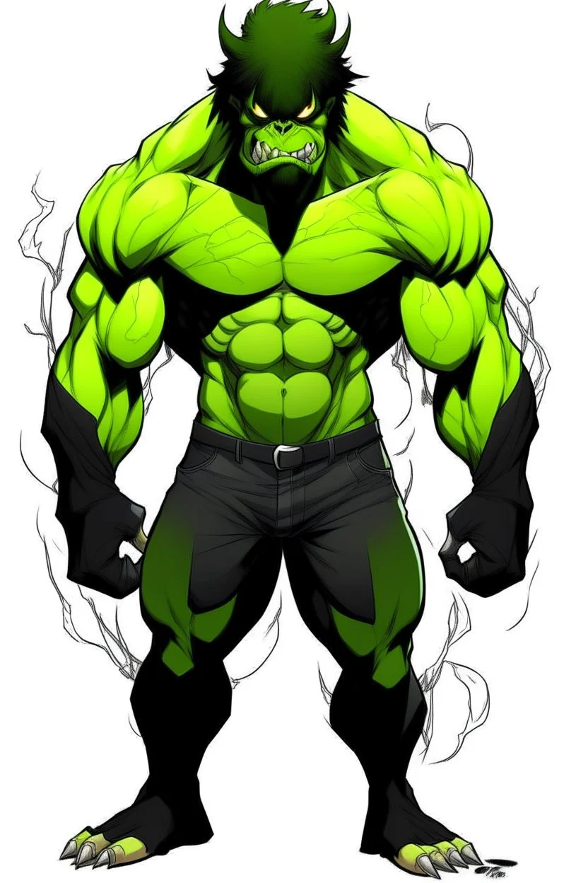Manhwa man side character with huge muscles body looks lime monsters ,( wearing a black mask