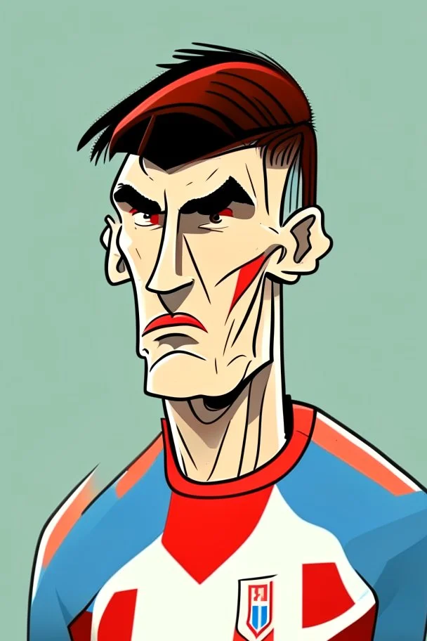 Yoshko Gvardiol Croatian football player ,cartoon 2d