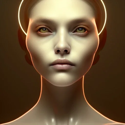 A lightly-tanned!!!!! mannequin-esque figure with white-glowing!!!!! eyes, in a dark!!!!! room, staring!!!!! into the camera, creepy atmosphere, eerie art style, photorealistic!!!!! facial features, close-up!!!!!, macro image!!!!!, trending on artstation, 4k, 8k