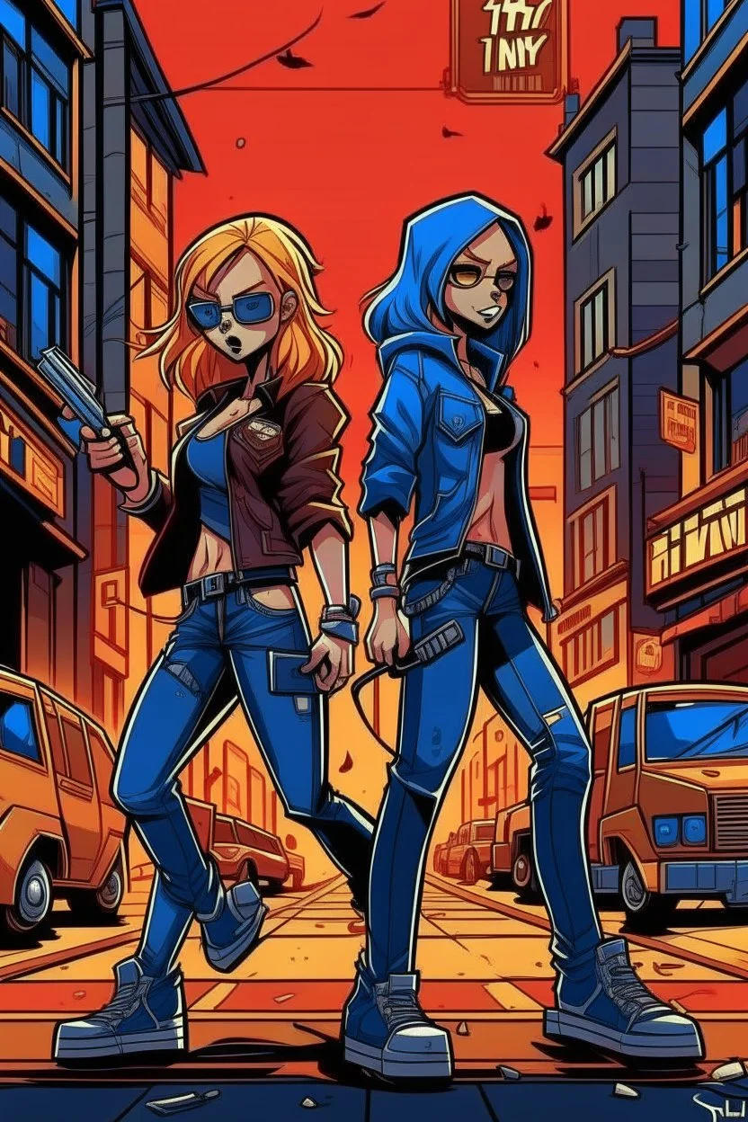 The walking death oyun stilinde 2 kız yaşıyorlar hayattalar yaşıyorlar 2D