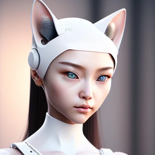 beautiful smooth realistic Japanese cat girl robot, full body and face, extremely sharp detail, finely tuned detail, ultra high definition, 8 k, unreal engine 5, ultra sharp focus, accurate wings