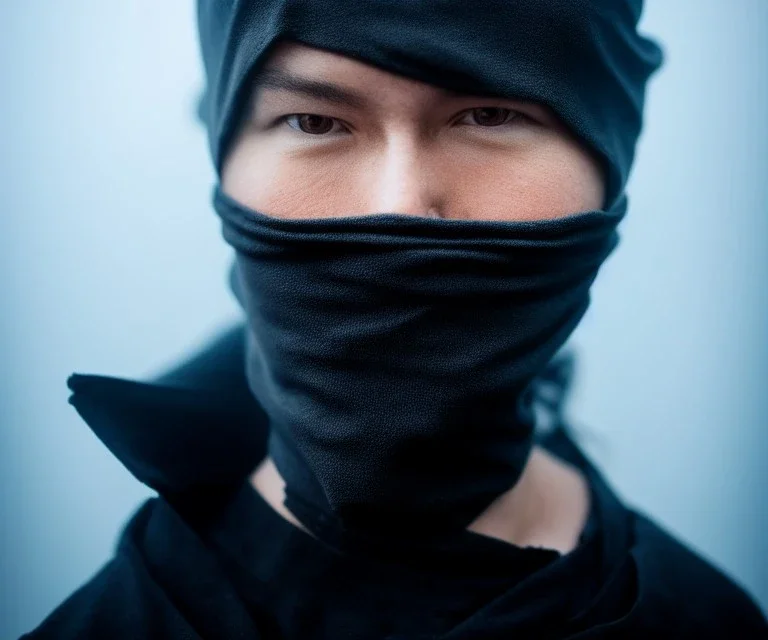 close up portrait of fog as Ninja