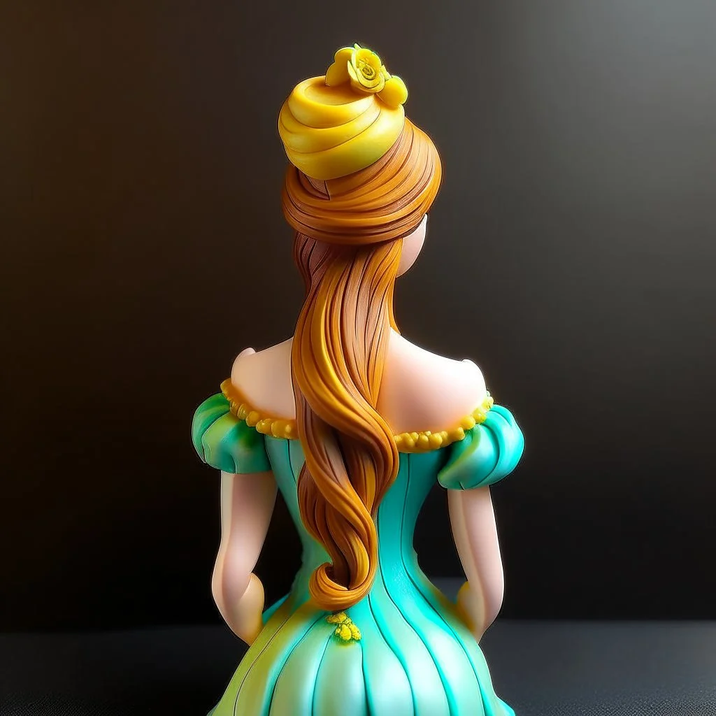 disney princess lora with sculpted hair back view