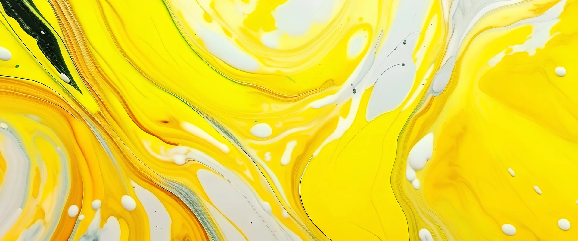 Yellow and white abstract painting