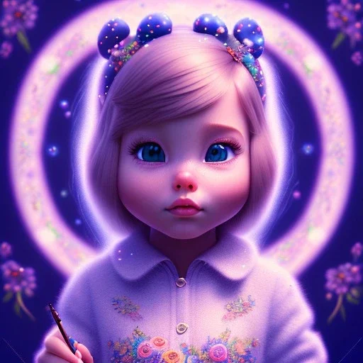 portrait disney toddler, epic navy trap artist pixar style wildflowers background, intricate, masterpiece, expert, insanely detailed, 16K resolution, retroanime style, cute big circular reflective eyes, cinematic smooth, intricate detail , soft smooth lighting, soft pastel colors, painted Rena