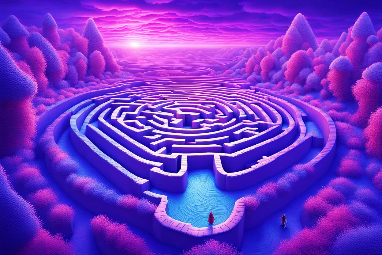 Fantasy artwork. One of the winning photos captures an otherworldly, imaginative-style work of art depicting a dreamlike maze. The images are elegant, detailed, and complex, with cinematic lighting, vibrant colors, whimsical structures, and beautiful fantasy themes. Ultra-detailed fantasy canvas oil painting photo, realistic 4K, very attractive and beautiful dynamic lighting, award-winning dreamy landscape watercolor patchwork in pastel colored watercolors. Modifiers: Nikon D850 highly detailed