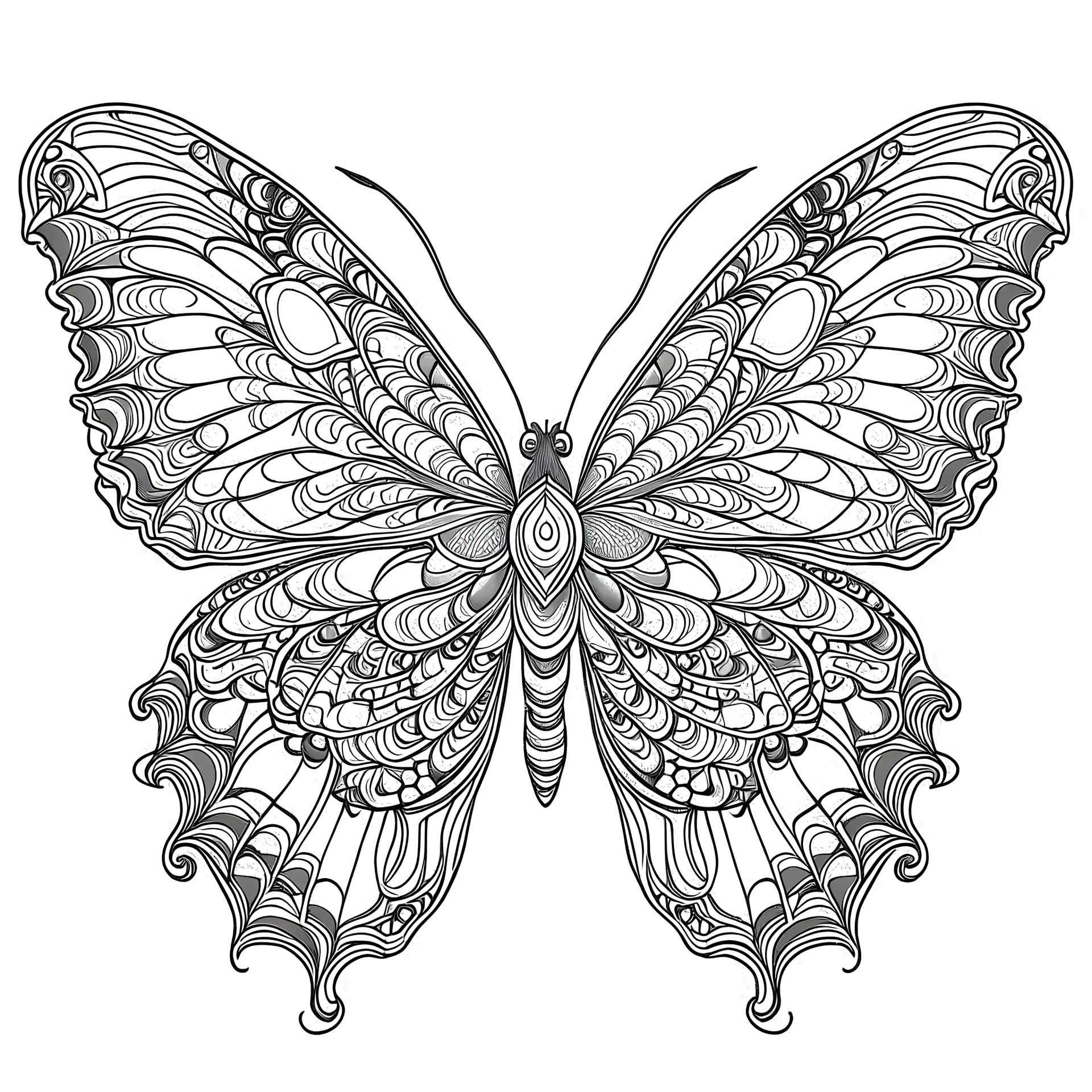 Butterfly coloring book 3500