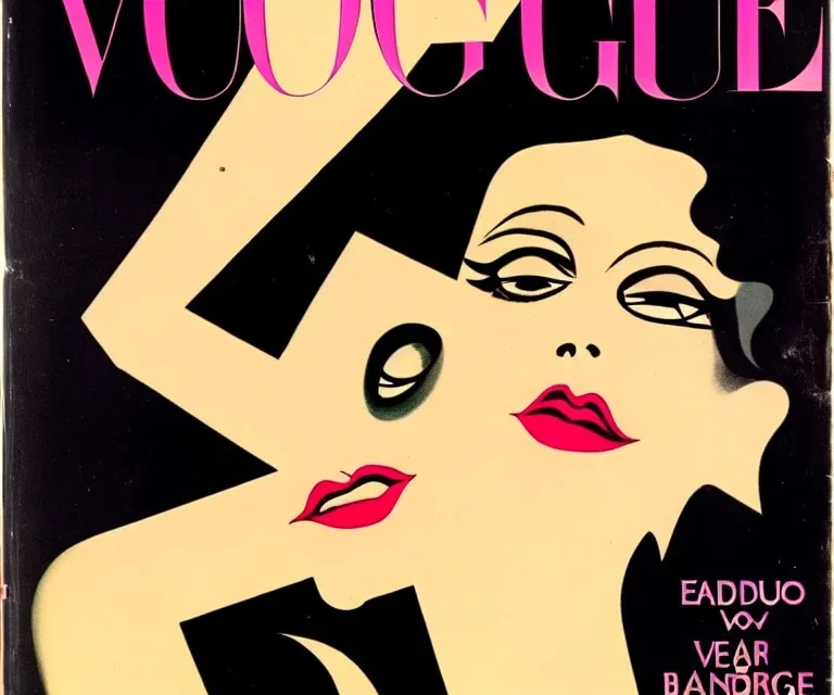 Front Cover of Vanity Fear or Vogue. Art by Eduardo García Benito. 30s of the twentieth century.