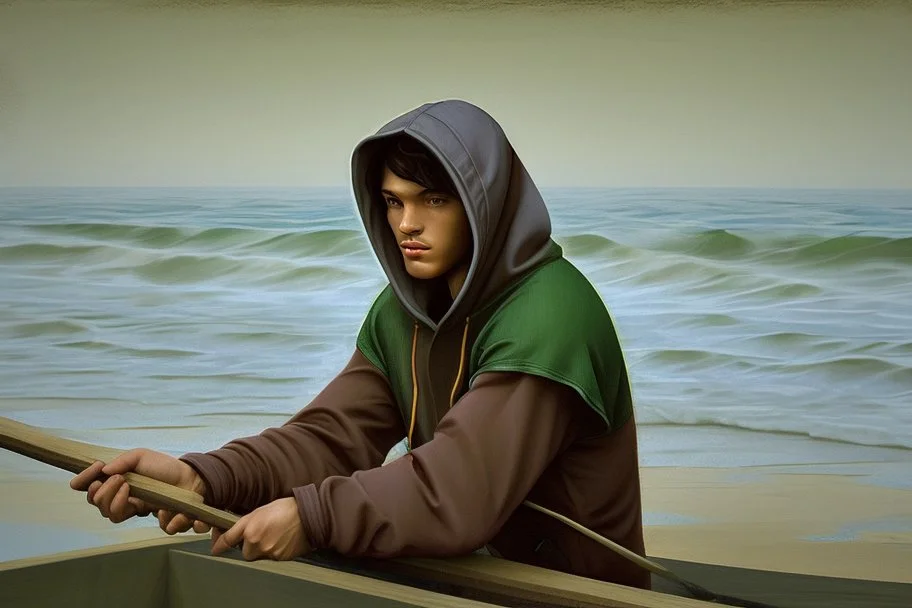 Fisherman wearing hoodie by Andrea del Sarto