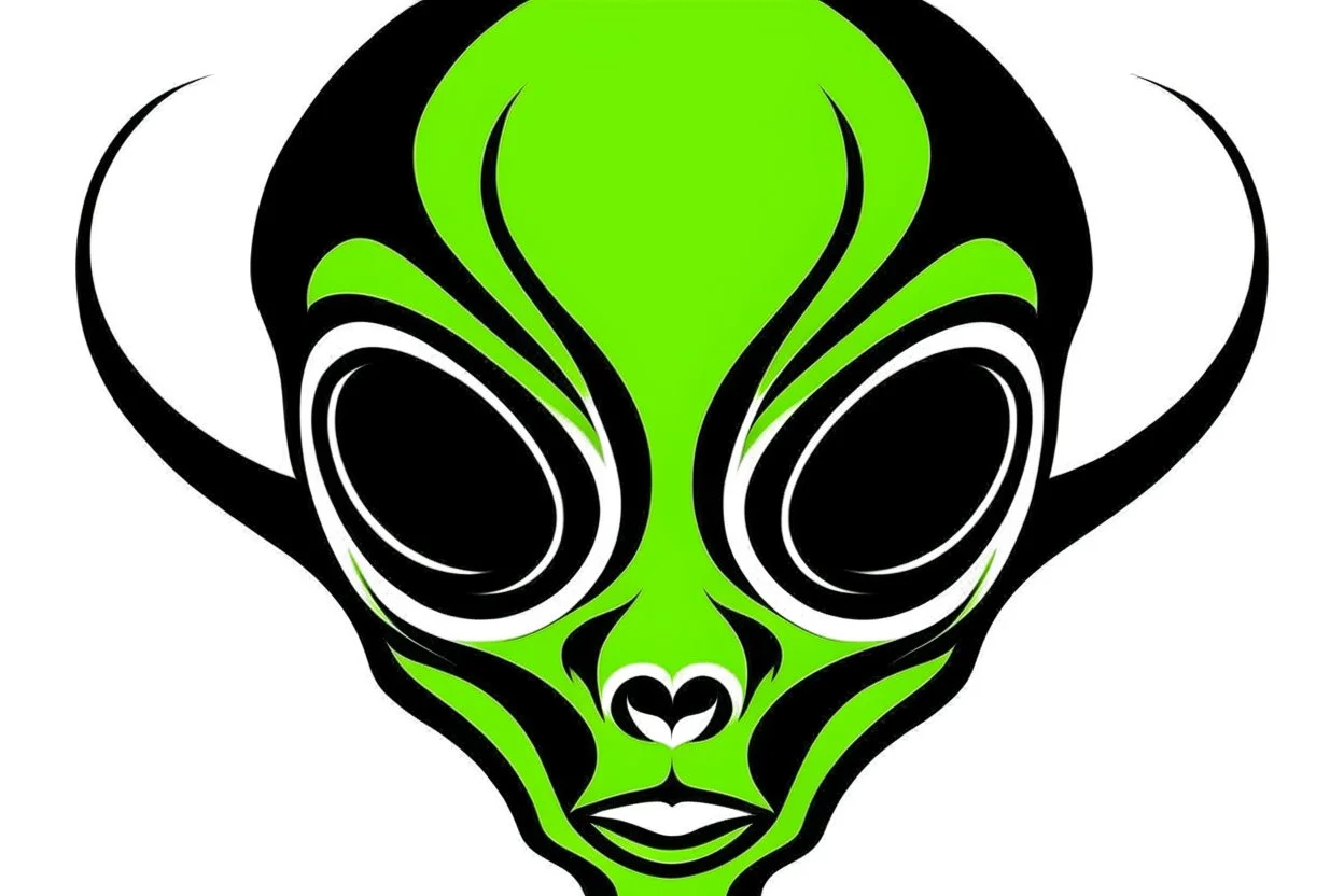 alien head clip art stencil