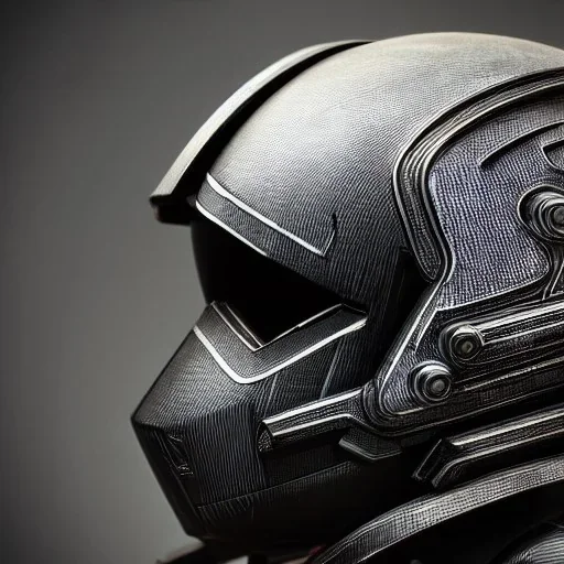 futuristic helmet, sci-fi, bikes, matte black, highly detailed, intricate embossed designs, realistic